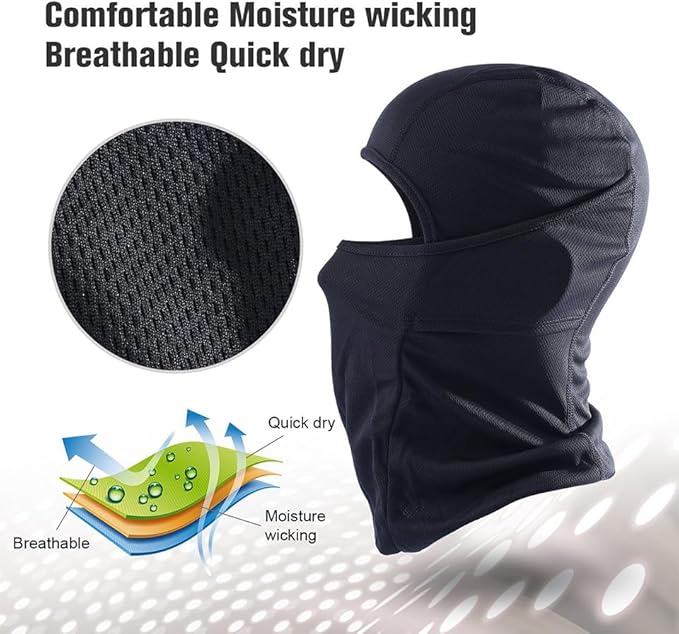 AXBXCX 3 Pack Balaclava Ski Mask - Breathable UV Protection Face Cove for Motorcycle, Football, Cycling, Outdoor Sports