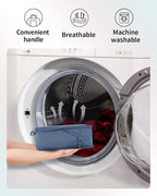 ECOHUB 5 Set Compression Packing Cubes for Suitcases Organiser Bags Set Travel Essentials with Shoe Bag for Traveling Tear-resistant Travel Accessories with ID Tag Expandable Packing Bags(All Blue)