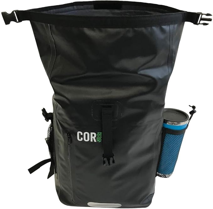 COR Surf Waterproof Backpack Dry Bag Backpack For Swimming, Boating Or Kayaking, Roll-top Design With Sonically Welded Seams And Padded Laptop Sleeve (40L, 21 x 15 x 18 Inches)