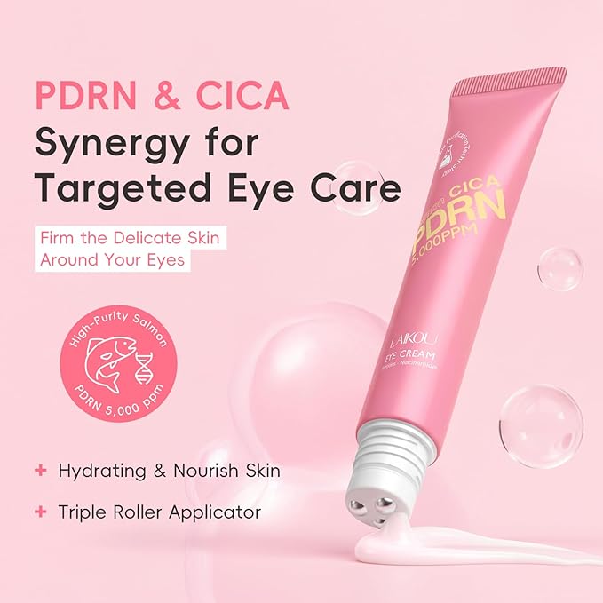 LAIKOU PDRN CICA Skin Care, Skin Care Set, Skincare Gift Set with Cleanser, Moisturizing Cream, Toner, Serum, Eye Cream for Women Lover Mother's Day Birthday Christmas Gifts Stocking Stuffers 5pcs