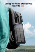 Power Bank 49800mAh Solar Portable Charger Wireless Charging USB-C 15W Fast Charging with 4 Built-in Cables LED Flashlight Battery Pack Compatible with iPhone, iPad, Galaxy, Perfect for Camping