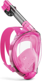 W WSTOO Full Face Snorkel Mask Adults,Suitable for Beginners Dry Top Snorkeling Gear,Can Your Mouth or Nose to Breathe,180 Degrees Panoramic View,Anti-Fog Anti-Leak,Summer Travel and Vacationing Gifts