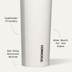 Corkcicle Sport Canteen - Keeps Drinks Cold 25 Hours - Stainless Steel Water Bottle - Triple-Insulated - Spill-Proof - Summer Drinkware Gift - Keeps Drinks Ice Cold - 20 oz - Dune