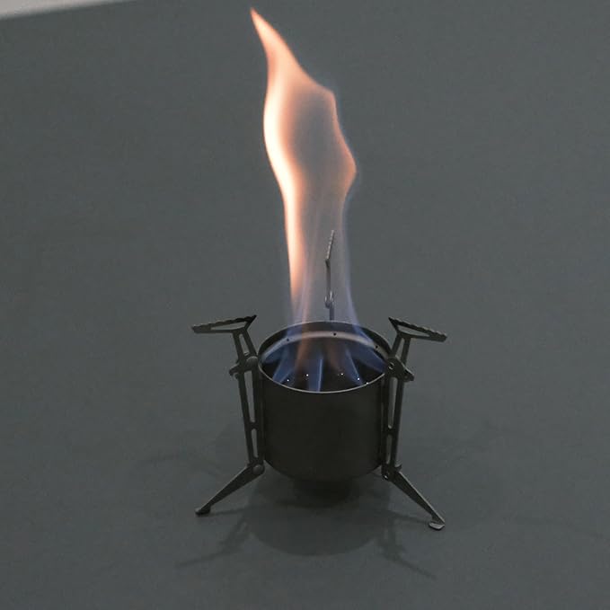 Titanium Backpacking Stove System, Cup/Portable Alcohol Stove/Foldable Spork -750ml Camping Combo (only stove)
