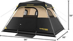 FanttikOutdoor Camping Tent 4/6/8/10 Person Instant Cabin Tent Setup in 60 Seconds with Rainfly & Windproof Portable with Carry Bag for Family Camping & Hiking, Upgraded Ventilation, Navy Blue