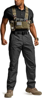 CQR Men's Tactical Pants, Water Resistant Ripstop Cargo Pants, Lightweight EDC Work Hiking Pants, Outdoor Apparel