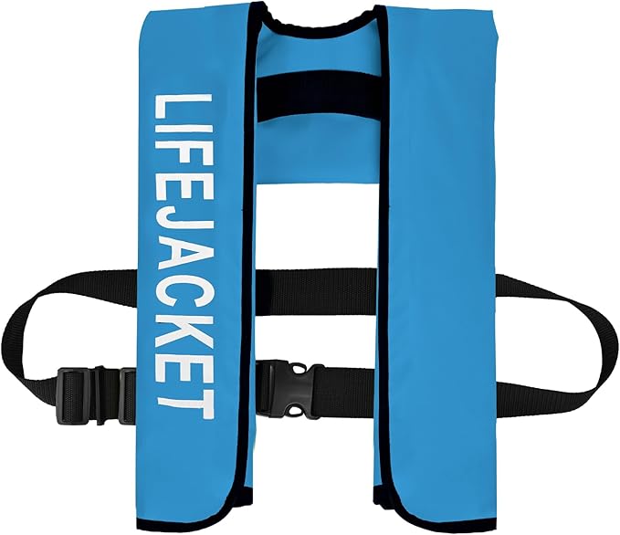 Adult Automatic Inflatable Kayak Vest PFD,Water Sports Vest for Boating Fishing Kayaking SUP Paddleboarding（fit Weight Below 330 lbs）