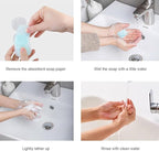 50Pcs Blue Portable Soap Sheets,Water Soluble Hand Washing Bath Scented Paper Camping Soap and Shampoo for Outdoor,Camping Hiking Mini Portable Travel Paper Sheets Disposable Personal Care