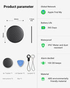 2026 New Smart Tracker Tags: Bluetooth Tracker Tag, Key Finder Tags Works with Apple Find My App, Replaceable Battery, Wallet Finder Tags and Item Locator Tags for Keys, Bags, Luggage, Pets, Wallet