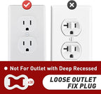 30-Pack Loose Outlet Fix Plug - Ensure Secure Connection for Power Plugs - Socket Extender Prevents Loose Socket Issues - Easily Fix Loose Outlets - Won't Fall Out or Cut Off Electricity