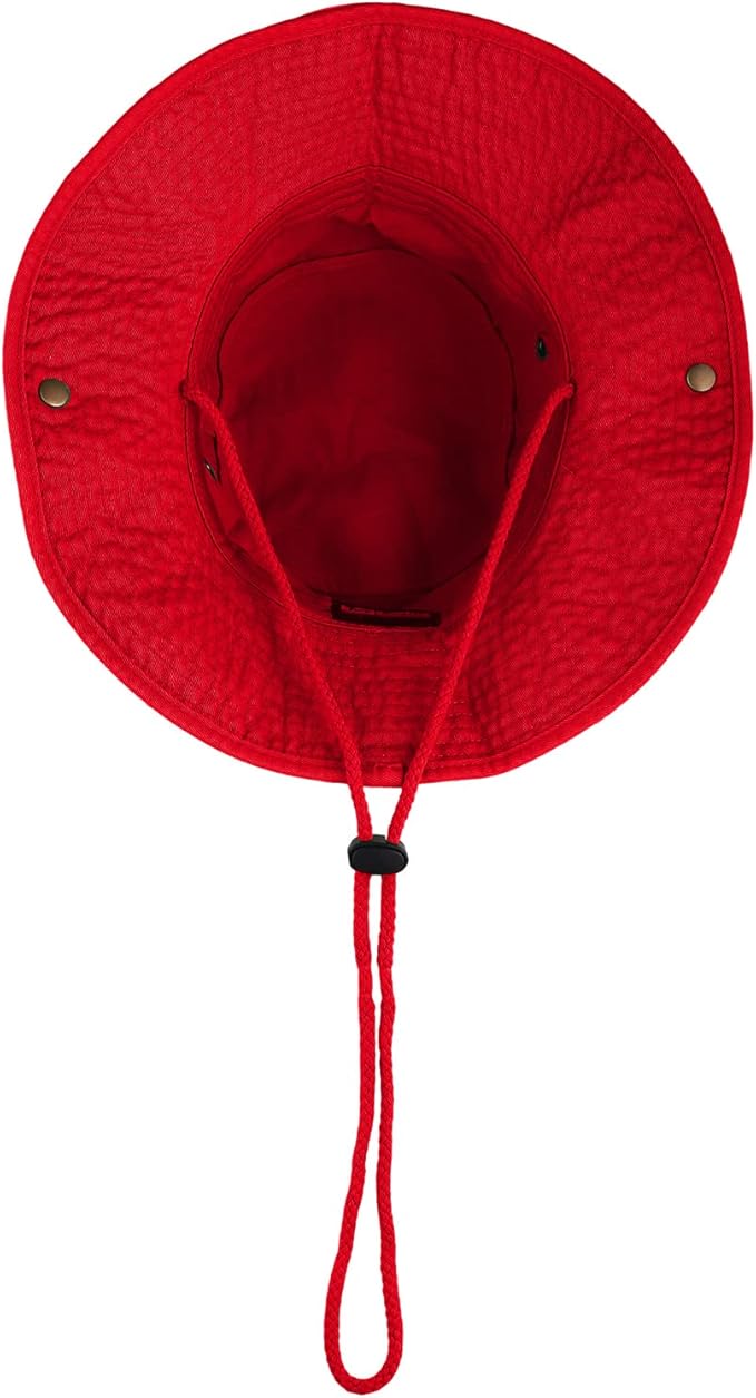 Wide Brim Hiking Fishing Safari Boonie Bucket Hats 100% Cotton UV Sun Protection for Men Women Outdoor Activities