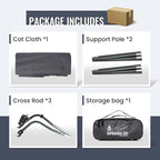 ONETIGRIS SUPRAGRIS Camping Cot, Support Up to 400lbs, Lightweight Comfortable Folding Bed for Camping, Hiking, Backpacking, Travel, Car Trips, Office Nap (Gray)