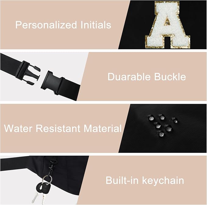 MAXTOP Large Crossbody Fanny Pack with 4-Zipper Pockets,Gifts for Enjoy Sports Festival Workout Traveling Running Casual Hands-Free Wallets Waist Pack Phone Bag Carrying All Phones