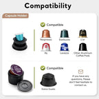 Portable Espresso Machine Mini 12V Rechargeable 3-in-1 Multi-Function Electric Coffee Machine One Key Extraction Compatible with NS & DG Capsules and Ground Coffee for Office Home (White)