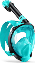 Zenoplige Full Face Snorkel Mask Adults,Dry-Top Snorkeling Gear with Camera Mount,Foldable 180-Degree Panoramic Scuba Mask for Snorkeling Diving Swimming Travel,Snorkel Mask Anti-Fog & Anti-Leak
