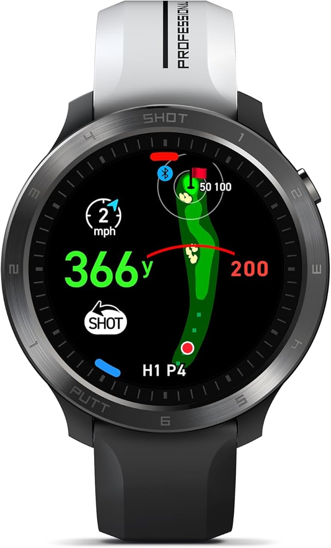 Voice Caddie T11 PRO GPS Golf Watch AMOLED Display, Green Undulation, Subscription Free, 40k+ Preinstalled Courses w/Shot Tracking, Practice Tempo Mode, Putt View, 1.3" OLED Touchscreen Plus V-A.I.
