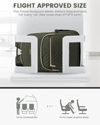 LOVEVOOK Laptop Backpack for Women, Travel Computer Work Bags with 17-inch Laptop Compartment, College School Student Bag Teen Backpacks For Girls, Outdoor Carry On Backpack Purse, Army Green