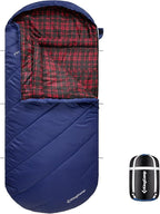 KingCamp Sleeping Bag for Adults, Cold Weather & Warm Extra Wide Big & Tall XL Portable Waterproof Flannel Sleeping Bags, Essentials Gear Accessories for Camping Backpacking Hiking Indoor & Outdoor