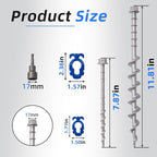 Homeon Wheels 16 Pcs Aluminum Ground Anchors, Non-Rust Cast Tent Stakes Heavy Duty Metal Tent Stakes Pegs for Securing Animals, Tents, Canopies, Sheds, Car Ports, Swing Sets Outdoors Beach