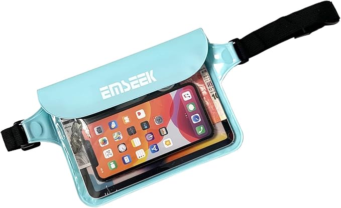 Waterproof Waist Pouch Dry Belt Bag Fanny Pack Keep Your Key Fob Wallet Kindle Phone Dry Perfect For Swim Surf Snorkel(Light Green)
