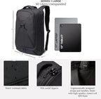 Knack Series 1 Laptop Backpack Fits up to 17 Inch - Knack Bags Carry-On Backpack, TSA Approved, Expandable Travel Backpacks With 4 Day Outfit Capacity (Stealth Black, Large)