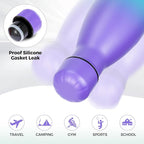 Volhoply 25oz Insulated Water Bottle 1/2/4 Pack, Double Wall Stainless Steel Vacuum Bottles, Keeps Cold & Hot, BPA Free Leak Proof Bottles (Purple Green,1 Pack)