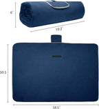 Tirrinia Large Waterproof Outdoor Blanket, Soft Warm Windproof Stadium Blanket with Sherpa Fleece and Foldable for Outdoor Sport, Baseball, Football, Beach, Concerts, Car