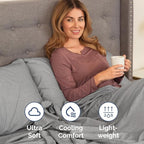 Pillowcases - Ultra Soft Hotel Quality Pillowcase Covers - Comfy, Cozy & Wrinkle Free - Shrinkage and Fade Resistant - Machine Washable Pillow Protectors - (Queen, Heathered Grey, 4 Piece Set)