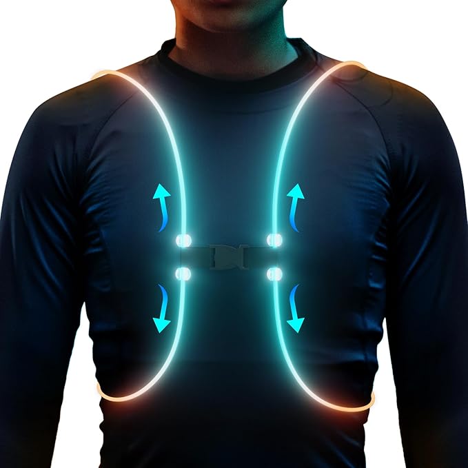 Reflective Running Vest, Running Lights For Runners, Reflective Running Gear Walking Vest For Women, Night Running Gear, Light Up Running Vest, Gifts For Runners, Safety Running Vest For Women & Men