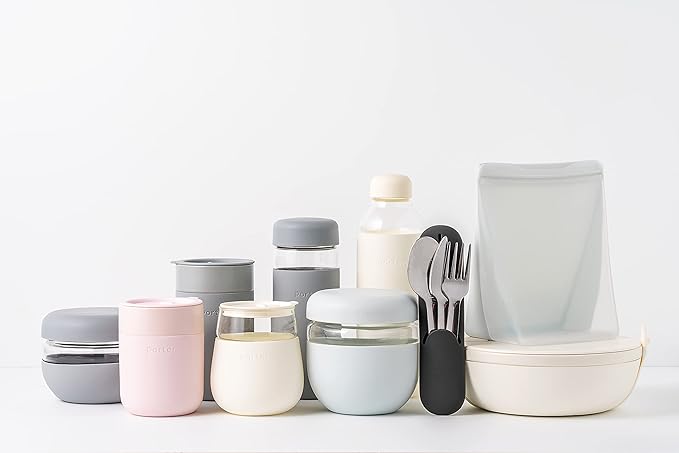 W&P Porter Wine Cocktail Glass w/Protective Silicone Sleeve | Terrazzo Charcoal 15 Ounces | On-the-Go | Reusable | Portable | Dishwasher Safe