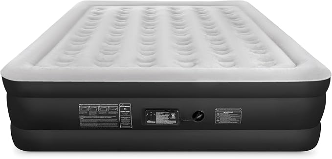 SoundAsleep Products Dream Series Luxury Air Mattress, ComfortCoil Technology, Built-in High Capacity Pump for Home, Camping- Double Height, Adjustable, Inflatable Blow Up, Portable - King Size