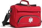 Empty Red First Responder Bag On Call Trauma Bag EMT First Aid Carrier for Paramedics and Emergency Medical Supplies Kit (Red)
