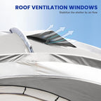 12x12ft Beach Tent Sun Shelter | Perfect for Beach Camping or Backyard Fun | Lightweight Beach Shade Design Provides Easy Setup & UPF50+ Protection | Your Family's Perfect Beach Canopy Tent