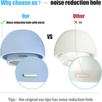 3 Pairs Replacement Ear Tips for AirPods Pro and 2nd Generation with Noise Reduction Hole, Silicone Ear Tips for AirPods Pro with Portable Storage Box and Fits in Charging Case (S/M/L, Light Blue)