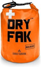 EVERLIT 290 Pc Waterproof First Aid Kit Dry FAK Medical Kit Emergency Survival Kit for Boat, Backpacking, Hiking, Fishing, Travel, Kayaking (Orange) (Orange)