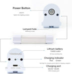 LETOUR LED Tube Magnetic Light Work Lights 6000Lumens 10400mAh 5 Lighting Options Camping Lantern USB Rechargeable Portable Battery Powered Lights with 2 Magnets Endurance for 80 Hours