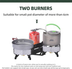 BRS-32 Portable Foldable Camping Stove Expandable Double Cooktop - Easy to Operate, Camping Kitchenware with BRS-191 Electronic Igniter