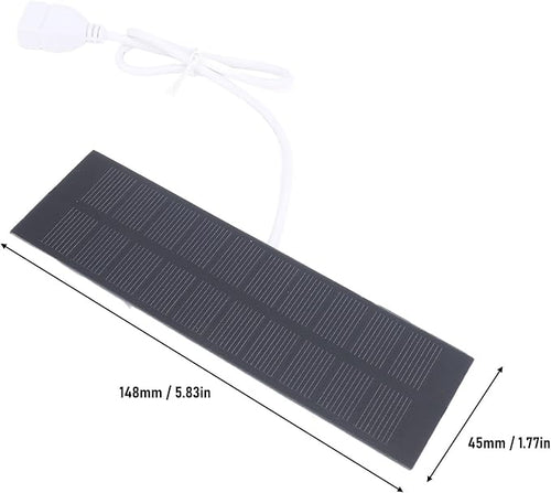 1W Portable Solar Panel, 5V USB Compact Solar Charger for Small Electronics Monocrystalline Silicon Mini Solar Panel Module for Camping Hiking Outdoor Adventures