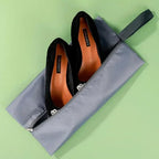 5Pcs Large Travel Shoe Bags Portable Travel Gifts Shoe Organizer with Zipper Closure, Waterproof Nylon Shoe Storage Organizer with Handle Travel Bags For Men and Women, Grey