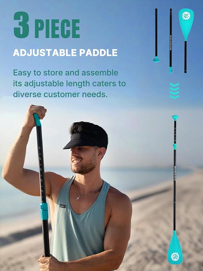 Niphean Inflatable Stand Up Paddle Board with SUP Accessories, Anti-Slip EVA Deck, 10’6’’ Inflatable Paddle Boards for Adults & Youth of All Skill Levels