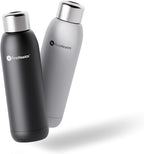 FIRSTHEALTH UV Self Cleaning and Water Purifying Bottle -18 Ounce Insulated Rechargeable Stainless-Steel Tumbler, Reusable, Kills 99.9% of Germs, Bacteria. Keeps Hot for 12-HR or Cold for 24-HR