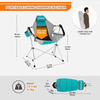 KingCamp Hammock Camping Chair, Swinging Portable Folding Camp Chairs for Adults Max 440lbs Heavy Duty Foldable Oversized Rocker with Aluminum Alloy Frame Cup Holder for Outdoor Beach Patio Sport