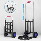 Large Folding Hand Truck Portable Retractable Trolley for Shopping Camping and Transport Magic Trailer Luggage Cart for Easy Household Handling