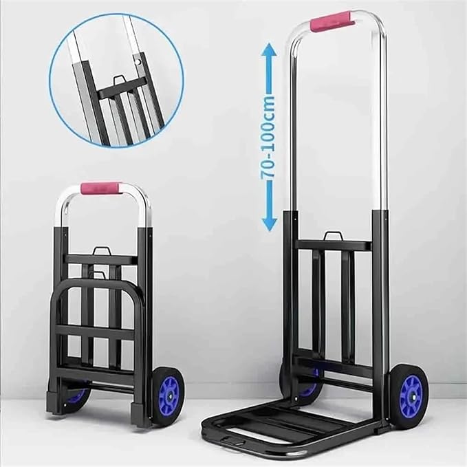 Large Folding Hand Truck Portable Retractable Trolley for Shopping Camping and Transport Magic Trailer Luggage Cart for Easy Household Handling
