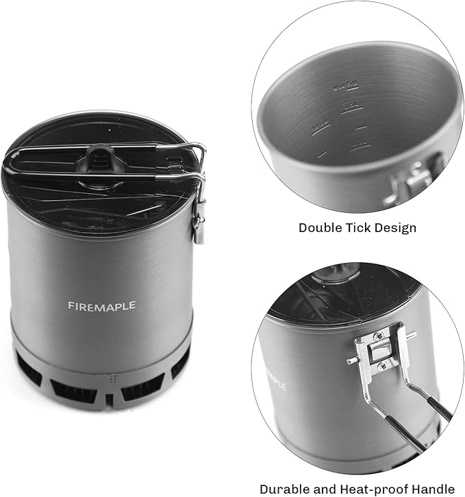 Fire Maple Petrel Portable Stove Ultralight Cooking System, with a Lightweight, Fast Boiling Function, Precise Double Tick Design, for Outdoors, Camping and Traveling