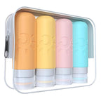 Travel Bottles - TSA Approved 3oz Leak Proof Containers for Toiletries (Multicolored)