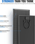 300 Watt Solar Panel, 25% High-Efficiency, 3PCS 100W Solar Panels, 18BB N-Type, Monocrystalline PV Modules, for RV, Marine, Rooftop, Farm and Off-Grid System