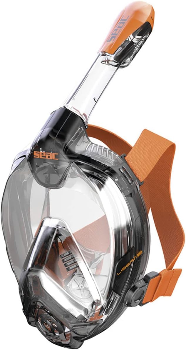 SEAC Libera, Full Face Snorkeling Mask, Hypoallergenic Silicone, Quick Release, EN136:2000 Certified, 4 Sizes