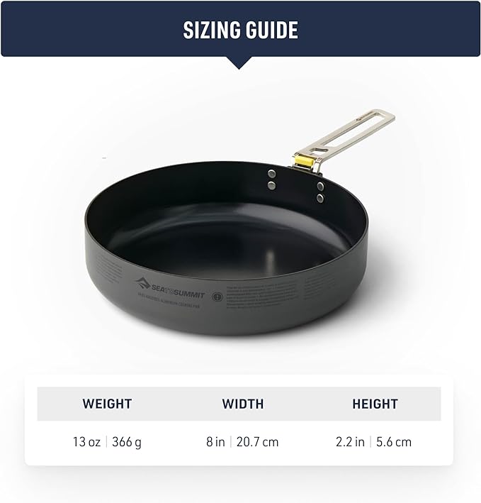 Sea to Summit Frontier Ultralight 8 Inch Camping Cooking Pan