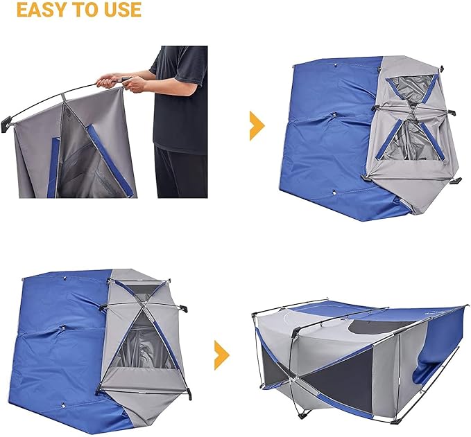 KingCamp Shower Tent, Portable Privacy Tent Outdoor Camping 1/2 Room Toilet Tents with Shower Bag & Dressing Room for Beach, Camping & Hiking